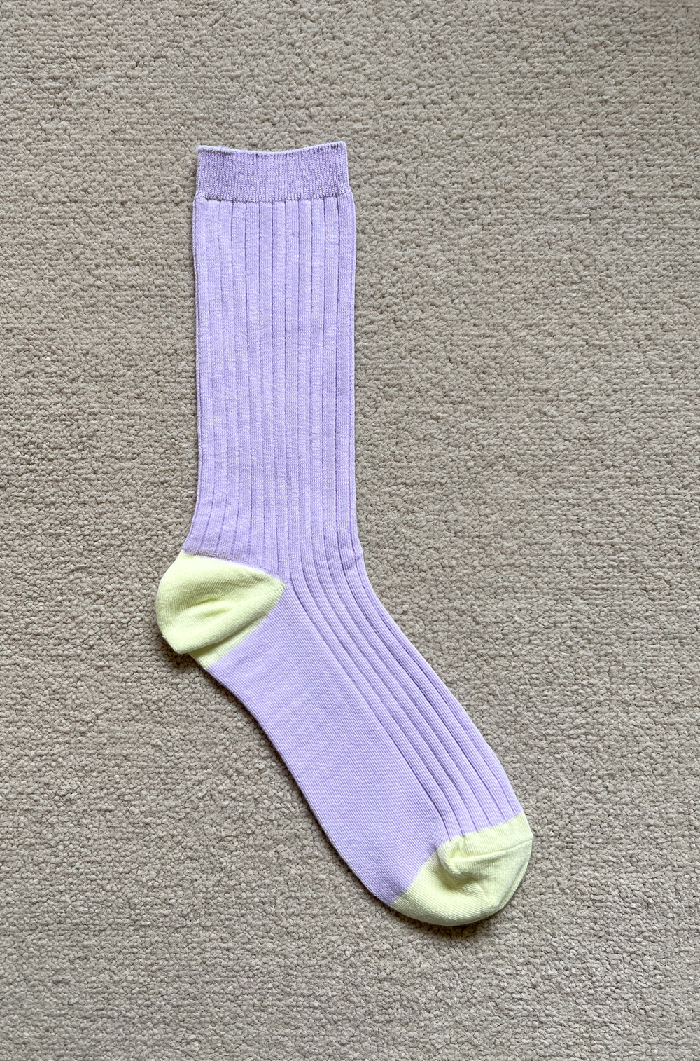 Bonjour rib socks_lilac