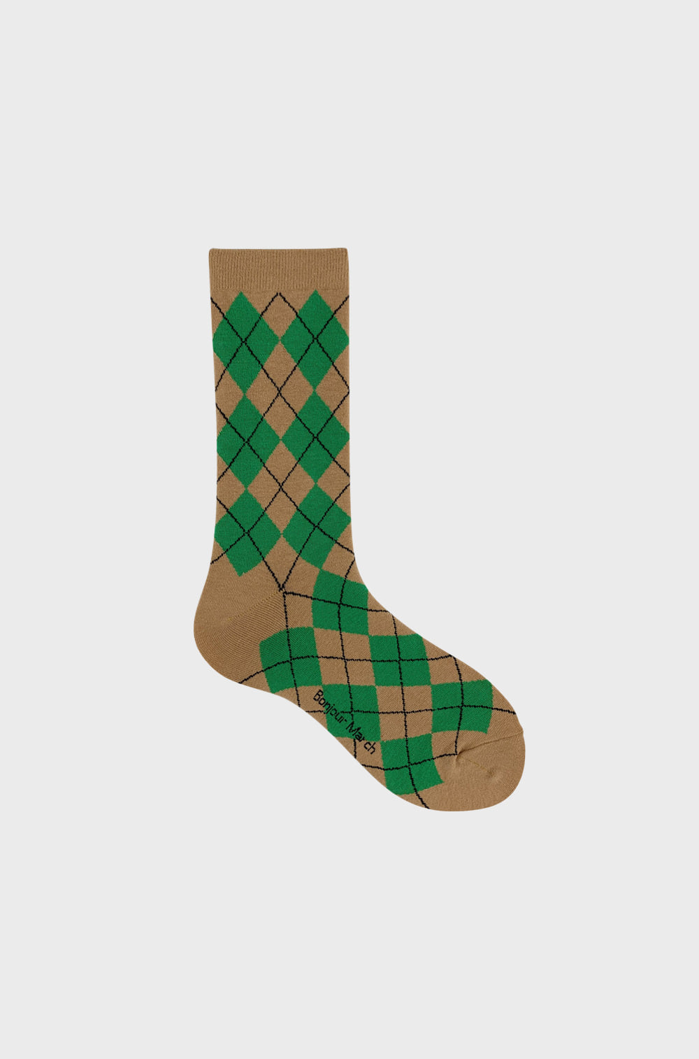 Green argyle socks