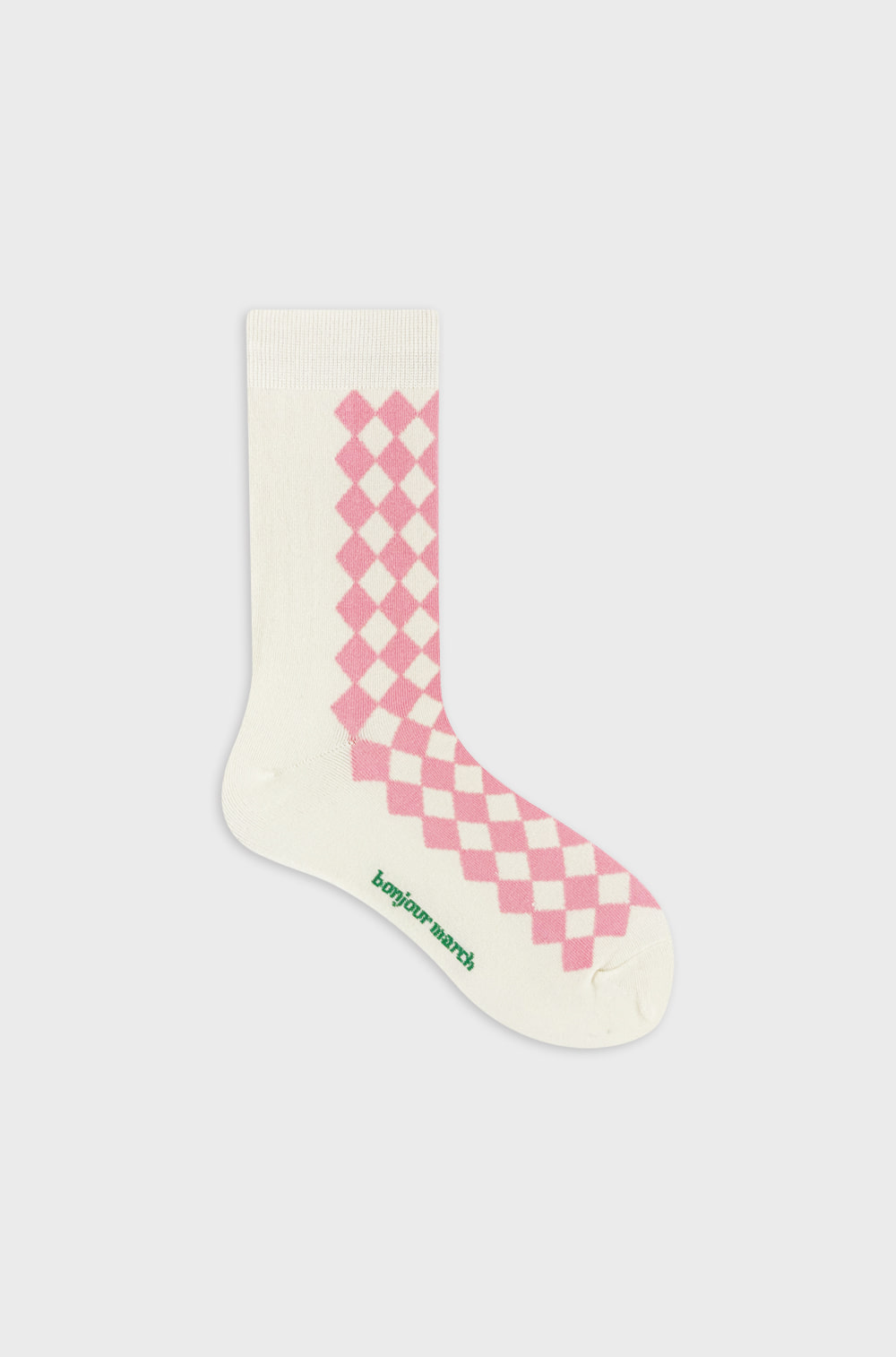Rhombus socks_pink