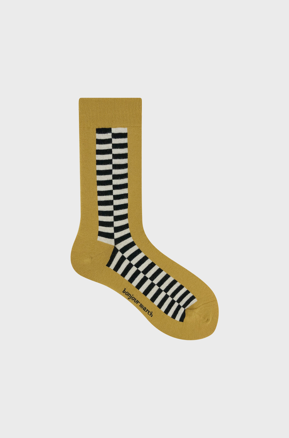 Plane figure socks_mustard